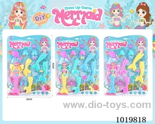 doll toys 3sets mixed loading in blister card