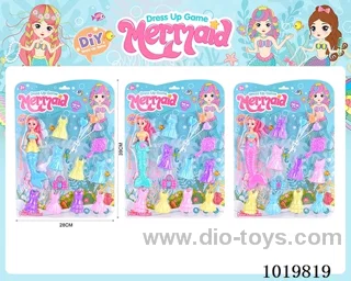 doll toys 3sets mixed loading in blister card