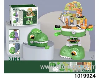 Dinosaur storage tool table in paper card