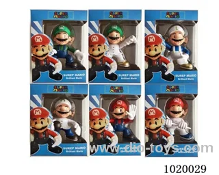 4.5inch mario doll with light 6sets mixed loadin