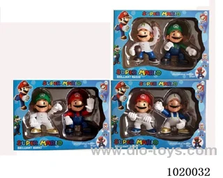 2pcs 4.5inch mario doll with light 3sets mixed loading