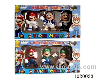 3pcs 4.5inch mario doll with light 2sets mixed loading
