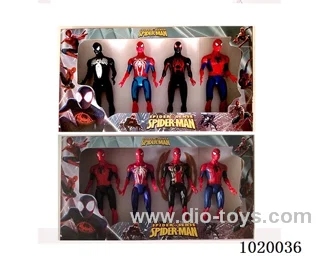 4pcs 8.5inch Spiderman with light 2sets mixed loading