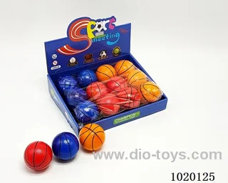 12PCS 6.3CM Bouncy Ball 4sets mixed loading in display box