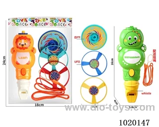 Flying saucer&gyro&whistle in opp bag