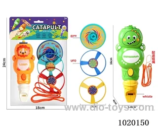 Flying saucer&gyro&whistle in PP bag with header