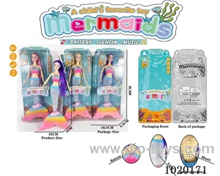 13.5inch 18cm barbie with light&music 3color mixed loading in blister card