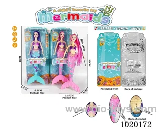 13.5inch 18cm barbie with light&music 2color mixed loading in blister card