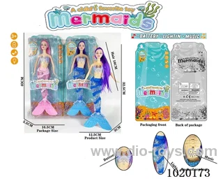 13.5inch 18cm barbie with light&music 2color mixed loading in blister card