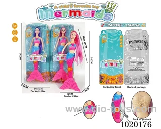 13.5inch 18cm barbie with light 2color mixed loading in blister card