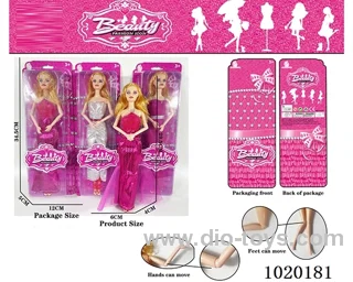11.5inch 11-joint barbie doll 3sets mixed loading in blister card