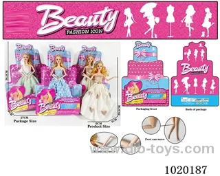 11.5inch 11-joint barbie doll 3sets mixed loading in blister card
