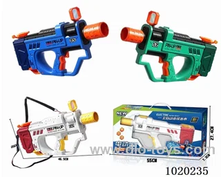 electric water gun 3color mixed loading include battery in window box