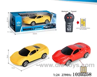 27MHz 1:24 2ch RC car not include battery in window box