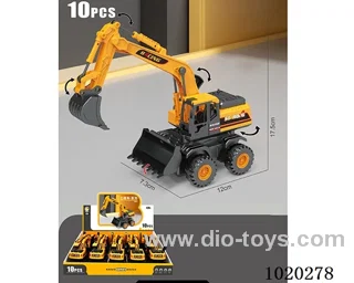 10pcs Inertial engineering vehicle in display box