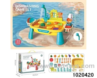 Electric dishwashing station (pink) in color box
