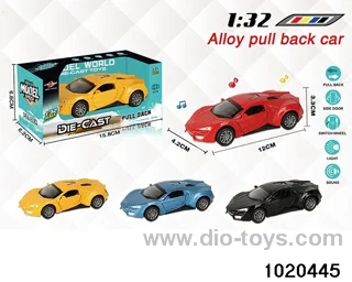 1:32 alloy pull back car W L/M in window box