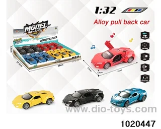 1:32 alloy pull back car W L/M in display box