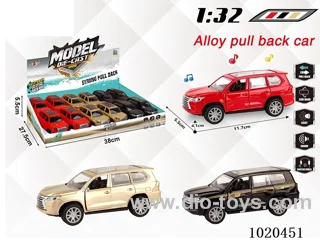 1:32 alloy pull back car W L/M in display box
