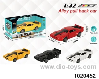 1:32 alloy pull back car in window box