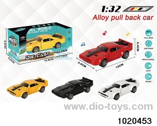 1:32 alloy pull back car W L/M in window box