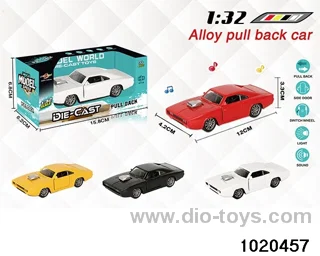 1:32 alloy pull back car W L/M in window box