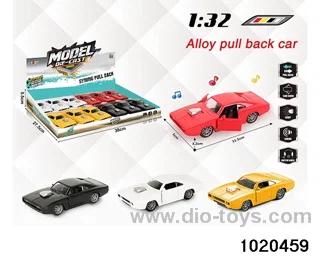 1:32 alloy pull back car W L/M in display box