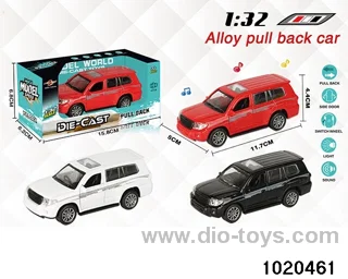 1:32 alloy pull back car W L/M in window box