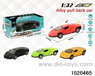 1:32 alloy pull back car W L/M in window box