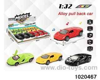 1:32 alloy pull back car W L/M in display box