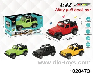 1:32 alloy pull back car W L/M in window box