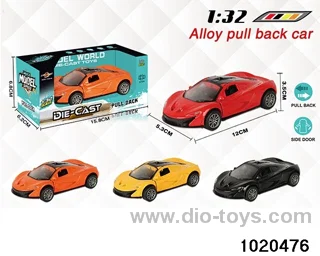 1:32 alloy pull back car in window box
