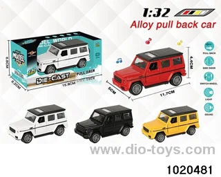 1:32 alloy pull back car W L/M in window box