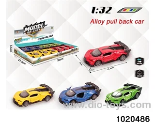 1:32 alloy pull back car in display box