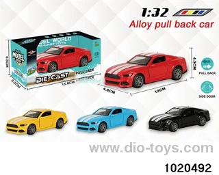 1:32 alloy pull back car in window box