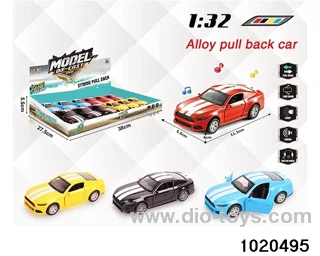 1:32 alloy pull back car W L/M in display box