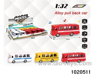 1:32 alloy pull back car W L/M in display box