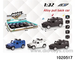 1:32 alloy pull back car W L/n display box