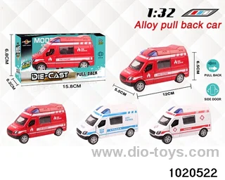 1:32 alloy pull back car in window box