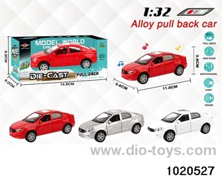 1:32 alloy pull back car W L/M in window box
