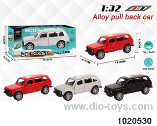 1:32 alloy pull back car in window box