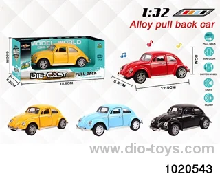 1:32 alloy pull back car W L/M in window box