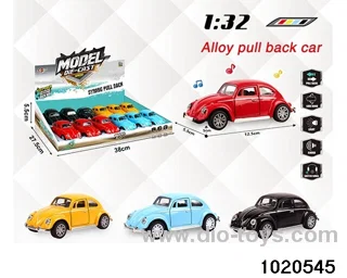 1:32 alloy pull back car W L/M in display box