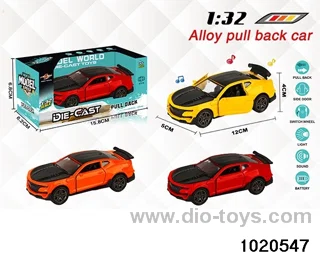 1:32 alloy pull back car W L/M in window box