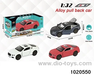 1:32 alloy pull back car in window box