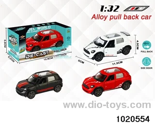 1:32 alloy pull back car in window box