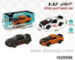 1:32 alloy pull back car in window box