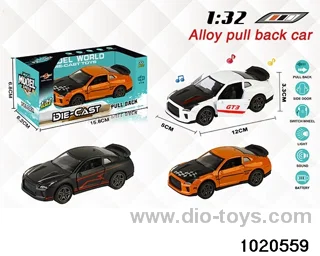 1:32 alloy pull back car W L/M in window box