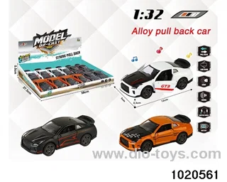 1:32 alloy pull back car W L/M in display box