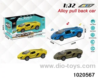 1:32 alloy pull back car W L/M in window box